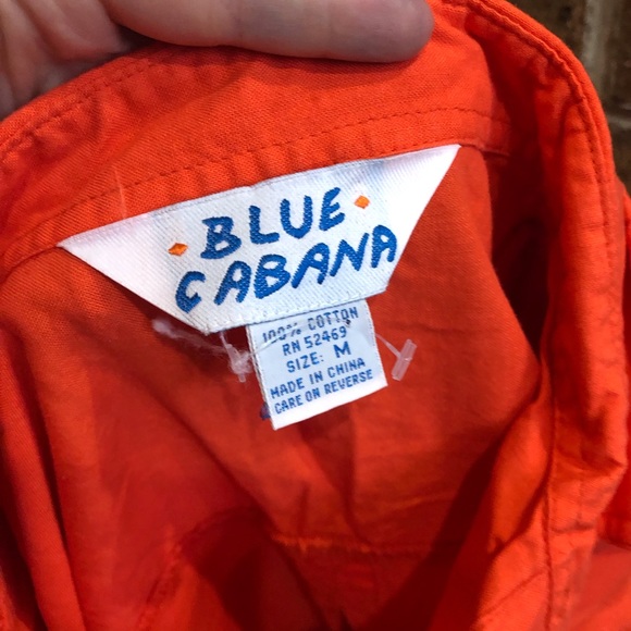 VTG Bright Orange Cropped Button front Shirt 
Size medium - Picture 3 of 4